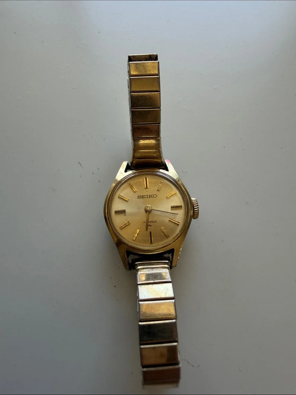 Seiko Two-Tone Gold and Silver Expandable Bracelet Watch